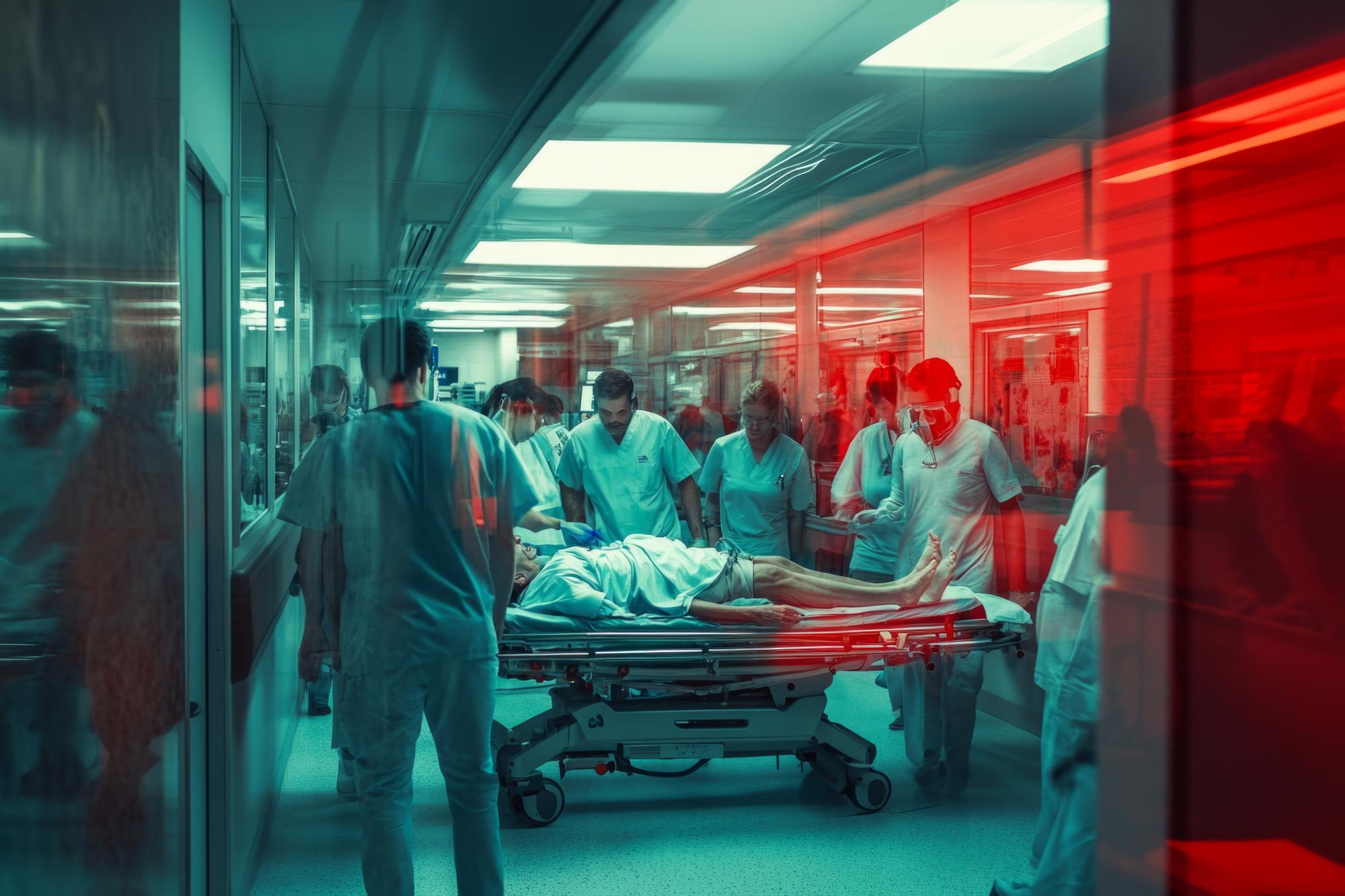 Emergency medical team in action